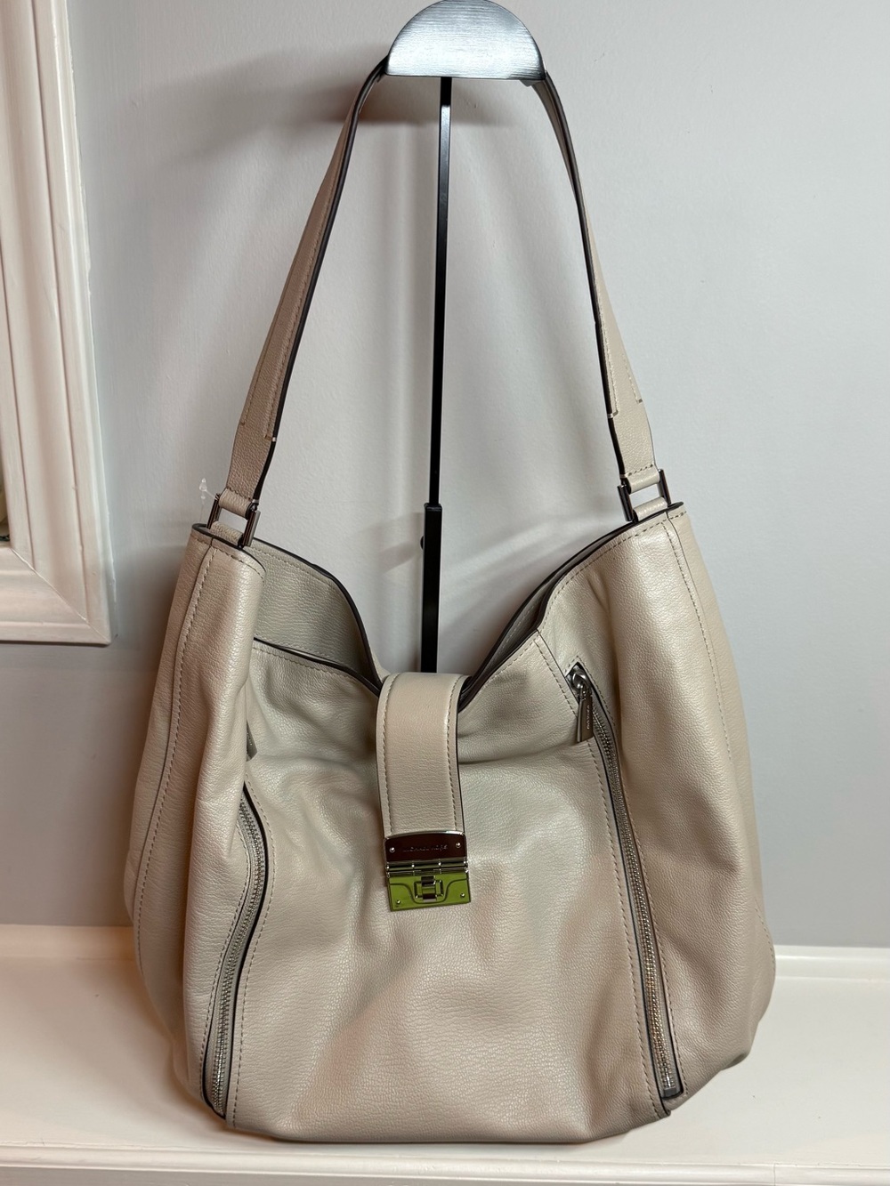 Michael Kors Addie Large Leather Hobo Shoulder Bag